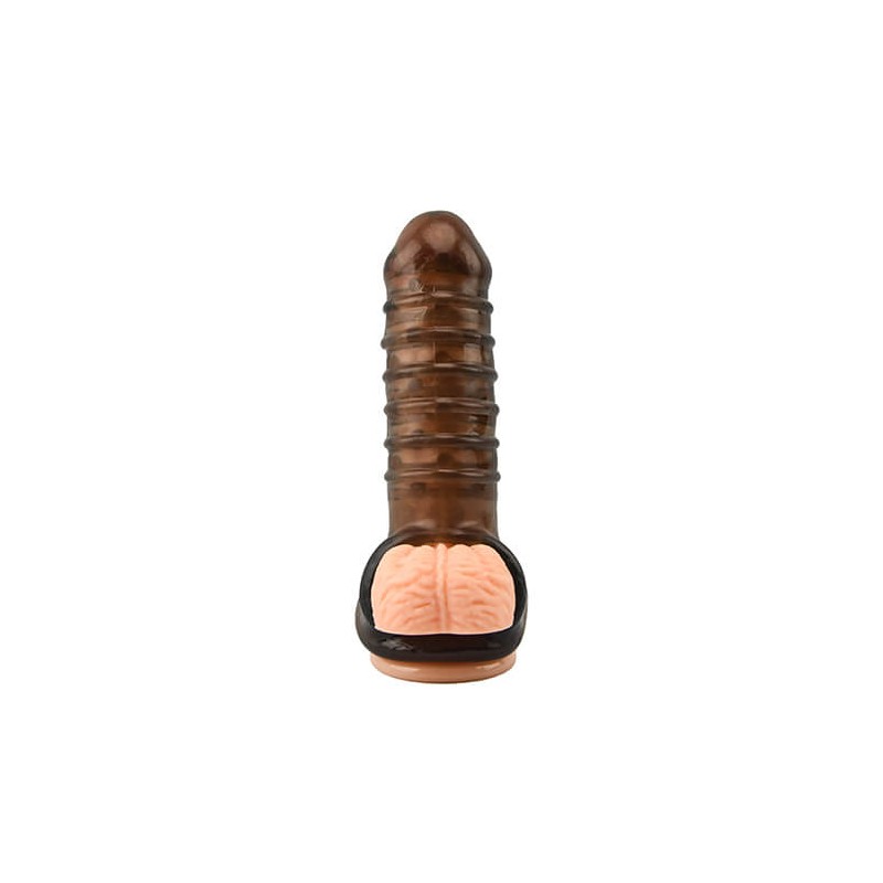 Textured Penis Sleeve with Ball Loop