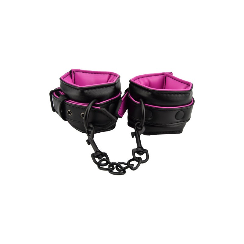 Ankle Cuffs Black & Pink